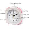 Alarm Clocks Analog Alarm Clock Silence Non Ticking, Simple Design Tablelop Clock with Backlight, Snooze Function, Clocks for Teens Wake up (Color : Purple) view 2