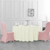 120 Inch Stain and Wrinkle Resistant Washable Polyester Table Cloth, Decorative Table Cloth for Dining Table, Buffet Parties and Wedding, Ivory view 3