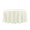 120 Inch Stain and Wrinkle Resistant Washable Polyester Table Cloth, Decorative Table Cloth for Dining Table, Buffet Parties and Wedding, Ivory view 4