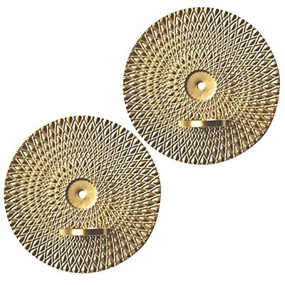 AOPPLSOT Gold for Wall Metal Sunburst Sconces Holder Set of 2 Round Candle Holder Decorative Hanging Wall Sconces Art for Living Room Bedroom Entryway,Gold,24.5cm/9.64in