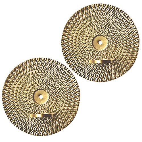 AOPPLSOT Gold for Wall Metal Sunburst Sconces Holder Set of 2 Round Candle Holder Decorative Hanging Wall Sconces Art for Living Room Bedroom Entryway,Gold,24.5cm/9.64in