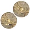 AOPPLSOT Gold for Wall Metal Sunburst Sconces Holder Set of 2 Round Candle Holder Decorative Hanging Wall Sconces Art for Living Room Bedroom Entryway,Gold,24.5cm/9.64in view 1