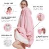 Aemilas Wearable Blanket Hoodie - Sherpa Blankets Sweatshirt as Gifts for Mom Girlfriend Women, Cozy Hooded Blanket With Giant Pocket(Light Pink) view 4