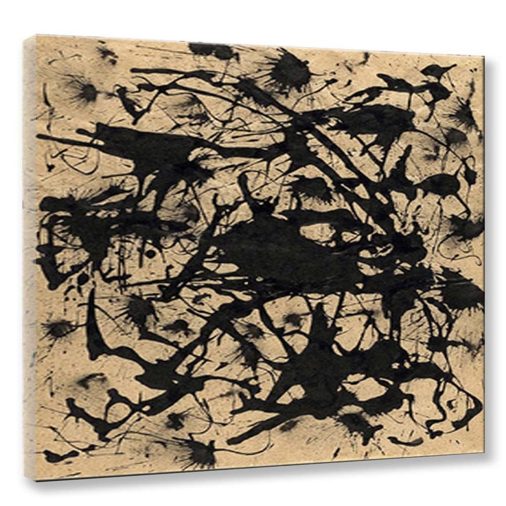 Jackson Pollock-No.34 Canvas Wall Art Print for Living Room Poster for Bedroom Bathroom Artwork Home Decor Ready to Hang(50x65cm 20"x26",Framed)