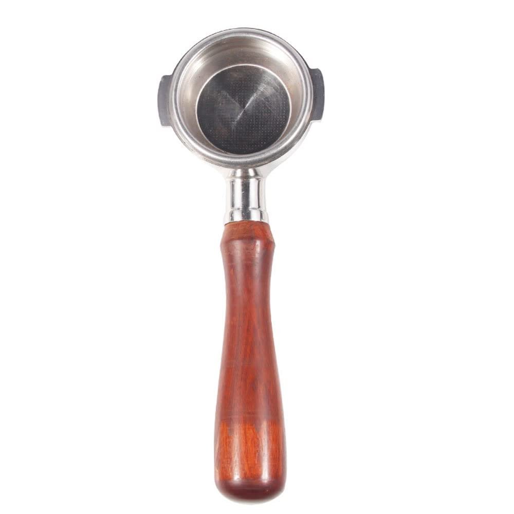 XIXIDIAN Stainless Steel Double Ear Coffee Machine Handle Bottomless Filter Portafilter Universal Wooden E61 Espresso Coffee Tools 58MM