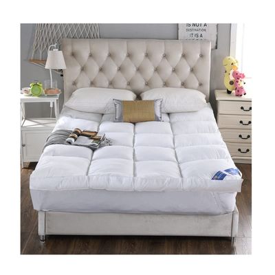 Floor Mattress Japanese Futon Mattress Japanese Bed mat Twin Mattress Topper Pillowtop Bed Topper Sleeping Pad Camping Mattress Pad with with Anchor Bands(White,90x200cm)