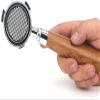 XIXIDIAN 51mm 3 Ears Bottomless Stainless Steel Portafilter Wood Handle Coffee Bottomless Portafilter (Color : B) view 4