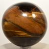 65mm Yellow Golden Tiger's Eye Sphere Chatoyant Crystal Ball Natural Polished Mineral Hawk's Eye Stone - Africa + Stand view 2