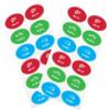 Assorted Kosher Labels, (48 Pack) 16 Blue Dairy, 16 Red Meat, 16 Green Parve Stickers, Oven Proof up to 500, Freezable, Microwavable, Dishwasher Safe, English, Color Coded Tools (48-Pack) view 4