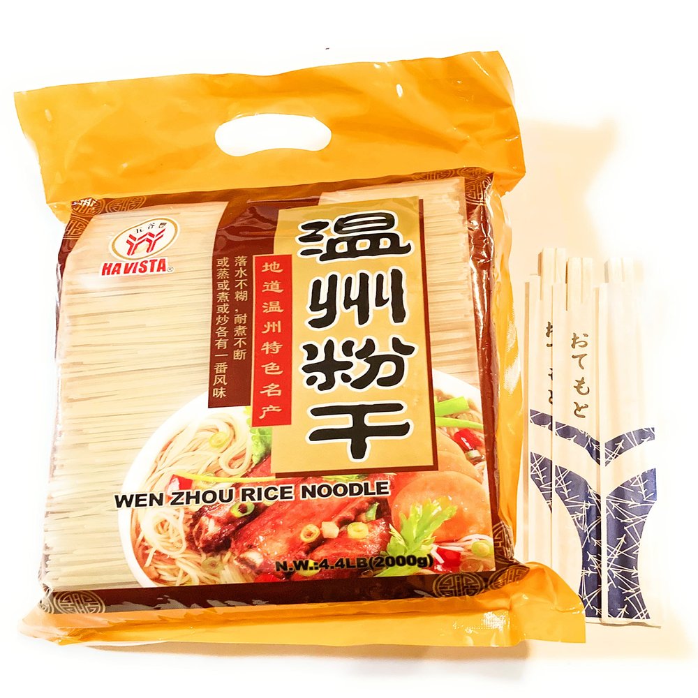 Havista Wen Zhou Rice Noodle 4.4 Lb And 3 Pairs Of Chopsticks