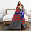 America Flag of American Fleece Blanket Bed Linen Sofa Blankets Throw Size 80"X60" for Yoga Mats Pillow Case view 4