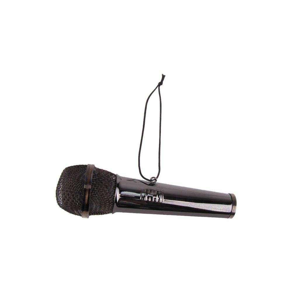 Realistic Microphone Christmas Tree Ornament Band Musician Birthday Topper