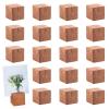 OLYCRAFT 20 Pcs Wood Place Card Holders Pine Wood Table Number Stands Saddle Brown Square Table Sign Stands for Wedding Dinner Home Party Events Decoration - 14.2g/pc view 1