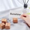 OLYCRAFT 20 Pcs Wood Place Card Holders Pine Wood Table Number Stands Saddle Brown Square Table Sign Stands for Wedding Dinner Home Party Events Decoration - 14.2g/pc view 3