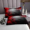 Manfei Basketball Bedspread King Size Sports Gaming Theme Quilted 3 Pieces Coverlet Set with 2 Pillowcases Red Flame Basketball Oversized Bedding Quilt for Kids Boys Teens Room Decor view 3