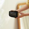 SUNFICON Adhesive Remote Control Holder Wall Mount Media Player Controller Holder Universal TV Remote Organizer Caddy Box Tray Hollow Bottom Slot Easy Phone Charging Home Office Desk Nightstand Black view 3