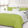 100% Cotton 600 Thread Count 3 Piece Reversible Duvet Set, 1 Piece Reversible Duvet Cover With Zipper Closure & Corner Ties And 2 Pillow Cover (King/California King Size, Sage/White) view 1