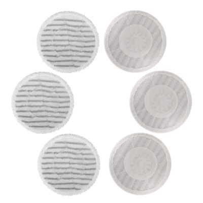 Replacement Steam Mop Pads for Shark S7000AMZ S7001 TGT Steam Mop,Replacement Pads for Shark S7001 S7000AMZ,Steam and Scrub All-in-One Scrubbing and Sanitizing, Designed for Hard Floors(6 PCS)