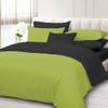 100% Cotton 600 Thread Count 3 Piece Reversible Duvet Set, 1 Piece Reversible Duvet Cover With Zipper Closure & Corner Ties And 2 Pillow Cover (King/California King Size, Sage/Black) view 1