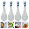 Cabilock 4pcs Japanese Ceramic Spoons Multipurpose Soup and Rice Spoons for Home Kitchen and Restaurant Use Stylish Striped Design for Serving Porridge and Ramen view 3