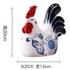 XIALON 20.5cm Creative Ceramic Zodiac Chicken Statue Chinese Decoration Home Room Cabinet Decor view 2