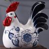 XIALON 20.5cm Creative Ceramic Zodiac Chicken Statue Chinese Decoration Home Room Cabinet Decor view 3