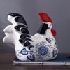 XIALON 20.5cm Creative Ceramic Zodiac Chicken Statue Chinese Decoration Home Room Cabinet Decor view 4