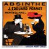 Absinthe J. Edouard Pernot Couple in a Parisian Cafe Woman Drinking French Alcohol Drink 1900 by Cappiello 12" X 16" Image Size Vintage Poster on matte paper view 1