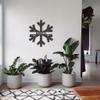 Badger Steel USA - Snowflake Monogram - Metal Wall Art - 24" X 24" - Black view 1