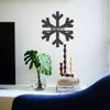 Badger Steel USA - Snowflake Monogram - Metal Wall Art - 24" X 24" - Black view 2