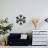 Badger Steel USA - Snowflake Monogram - Metal Wall Art - 24" X 24" - Black view 3