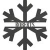 Badger Steel USA - Snowflake Monogram - Metal Wall Art - 24" X 24" - Black view 4