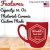 16 oz. Ceramic Bistro Coffee Mug | Fully Personalized | |Custom Gift| Different design and font options | Housewarming gift, wedding gift, for him, for her (Blue) view 4