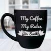 16 oz. Ceramic Bistro Coffee Mug | Fully Personalized | |Custom Gift| Different design and font options | Housewarming gift, wedding gift, for him, for her (Black) view 2