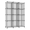 AWTATOS Cube Storage Organizer Closet Storage Cubes Shelves Bookshelf Clothes Organizer DIY Plastic 12 Cube Shelves for Home, Bedroom, Grey ULPZ022 view 1