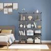 AWTATOS Cube Storage Organizer Closet Storage Cubes Shelves Bookshelf Clothes Organizer DIY Plastic 12 Cube Shelves for Home, Bedroom, Grey ULPZ022 view 2