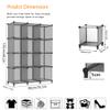 AWTATOS Cube Storage Organizer Closet Storage Cubes Shelves Bookshelf Clothes Organizer DIY Plastic 12 Cube Shelves for Home, Bedroom, Grey ULPZ022 view 3