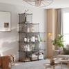 AWTATOS Cube Storage Organizer Closet Storage Cubes Shelves Bookshelf Clothes Organizer DIY Plastic 12 Cube Shelves for Home, Bedroom, Grey ULPZ022 view 4