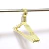 5/10/20/30pcs/set Gold Metal Clothes Hanger Adult Suit Coat Drying Rack Storage Closet Wardrobe Clothes Organizer Space Saving (Gold,30pcs) view 1