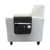 Beisto Sofa Armrest Storage Bag, Armchair Side Caddy Hanging Pouch Organizer, 14-Pocket Waterproof Storage Bag, Suitable for Tablets, Phones, Books, Magazine, TV Remote Control (2#Black) view 2