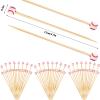 100 Pieces Bamboo Cocktail Picks 4.7 Inch Fruit Toothpicks Sports Ball End Cocktail Skewers Wooden Decorative Cocktail Picks for Appertizes, Fruit, Food, Sport Party Favors (Baseball) view 2