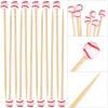 100 Pieces Bamboo Cocktail Picks 4.7 Inch Fruit Toothpicks Sports Ball End Cocktail Skewers Wooden Decorative Cocktail Picks for Appertizes, Fruit, Food, Sport Party Favors (Baseball) view 3