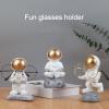 Shulemin Astronaut Eyeglass Holder Stand Hands Holding Design Spectacle Holder Eyeglass Display Fashionable Multi-Purpose Resin Glasses Stand Accessories Gift C view 3