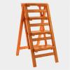 ACUIPP Multifunction Ladder Solid Wood House Stool Folding Chair for Children in The Province Two-Level Space Four-Step Staircase Ascending Scale, 42 X 67 X 92 cm/Log Color view 1