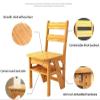 ACUIPP Multifunction Ladder Solid Wood House Stool Folding Chair for Children in The Province Two-Level Space Four-Step Staircase Ascending Scale, 42 X 67 X 92 cm/Log Color view 2