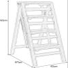 ACUIPP Multifunction Ladder Solid Wood House Stool Folding Chair for Children in The Province Two-Level Space Four-Step Staircase Ascending Scale, 42 X 67 X 92 cm/Log Color view 3