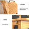ACUIPP Multifunction Ladder Solid Wood House Stool Folding Chair for Children in The Province Two-Level Space Four-Step Staircase Ascending Scale, 42 X 67 X 92 cm/Log Color view 4