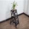 ACUIPP Kitchen Wooden Ladders Small Foot Stools 3-Step Wood Folding Step Stool,Indoor Folding Stepladder Portable Shoe Bench/Flower Rack Suitable Kids Children Adult/Black Walnut view 4
