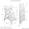 ACUIPP Folding Conductor Solid Wood Folding Portable Steplip Ascending Conductors Steps Multifunction Removable Office Ladder Storage Kitchen High Stool Household Ladder/Three Floors view 2