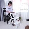 ACUIPP Folding Conductor Solid Wood Folding Portable Steplip Ascending Conductors Steps Multifunction Removable Office Ladder Storage Kitchen High Stool Household Ladder/Three Floors view 4